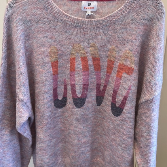 Sundry Womens by Anthropology Love Oversized V Neck Sweater - Picture 9 of 15